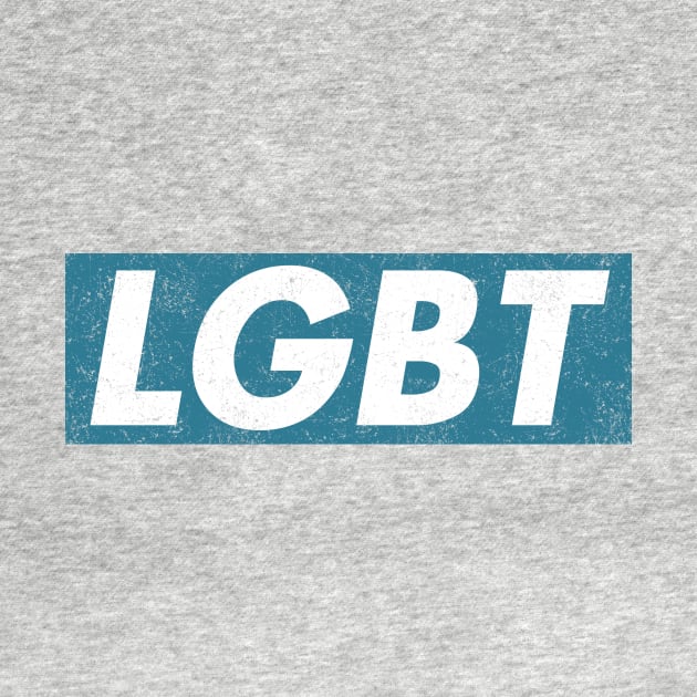 LGBT Blue box logo distressed by PaletteDesigns